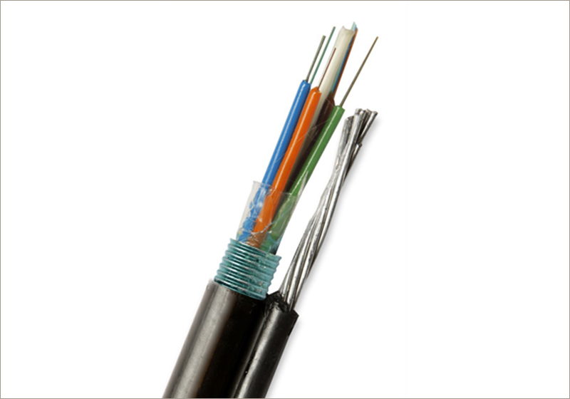 Outdoor Aerial Multi Loose-Tube Steel Armored Jelly-Filled Single-Jacket Optical Fiber Cables with Messenger